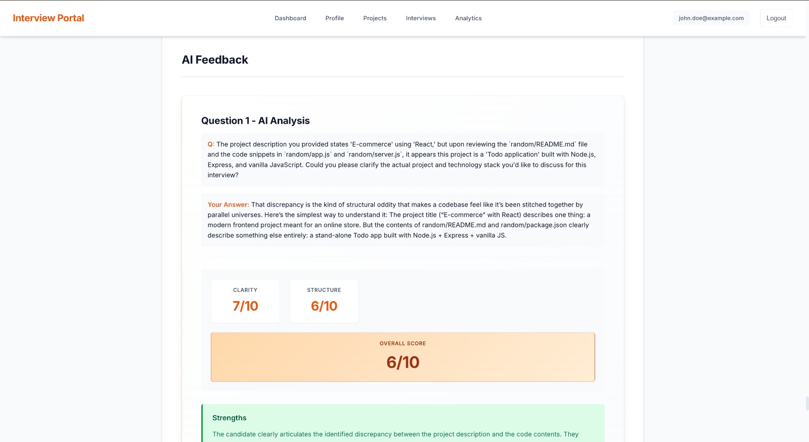 AI Interview Portal
